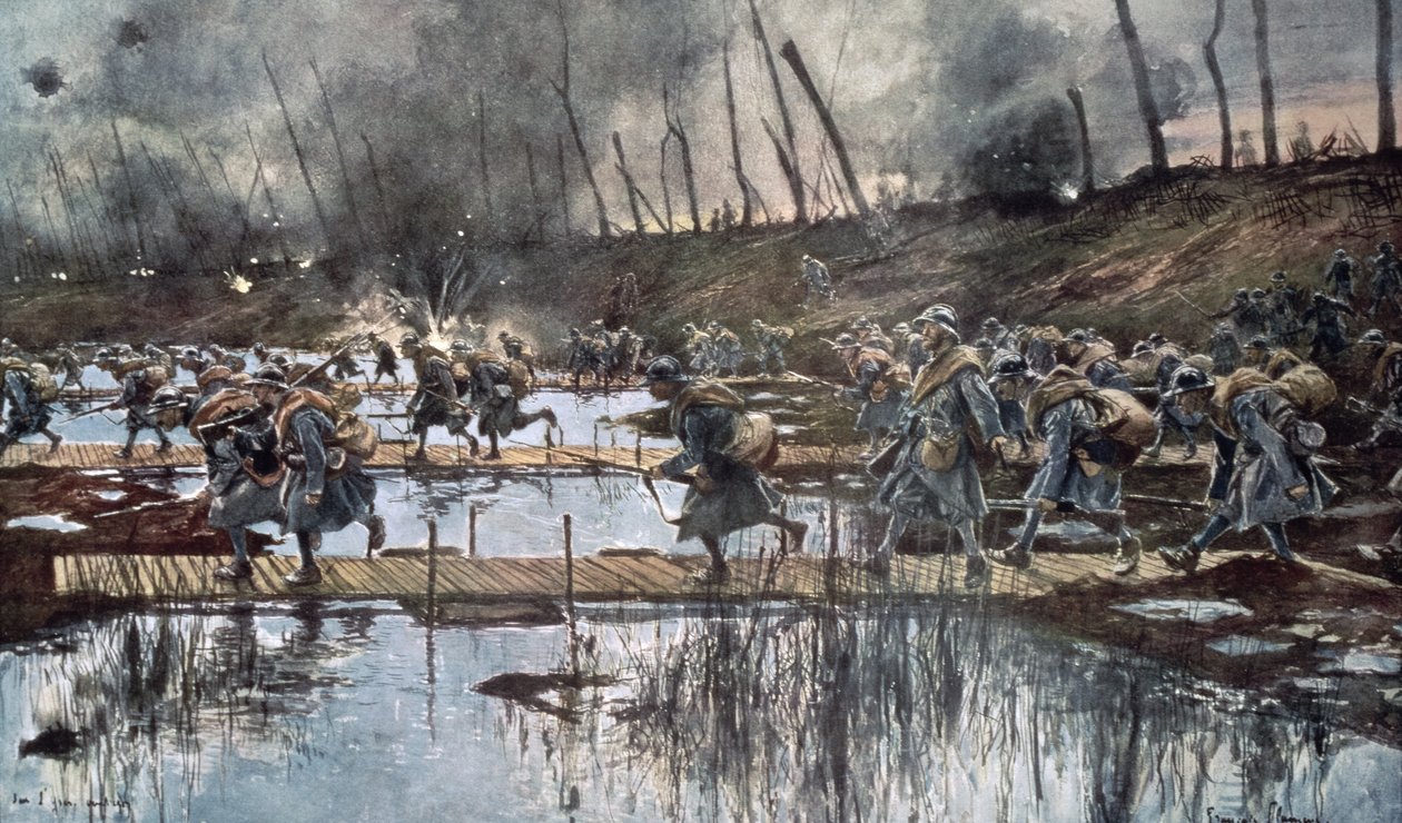1914年のイゼルの戦い 作： フランソワ・フラメン