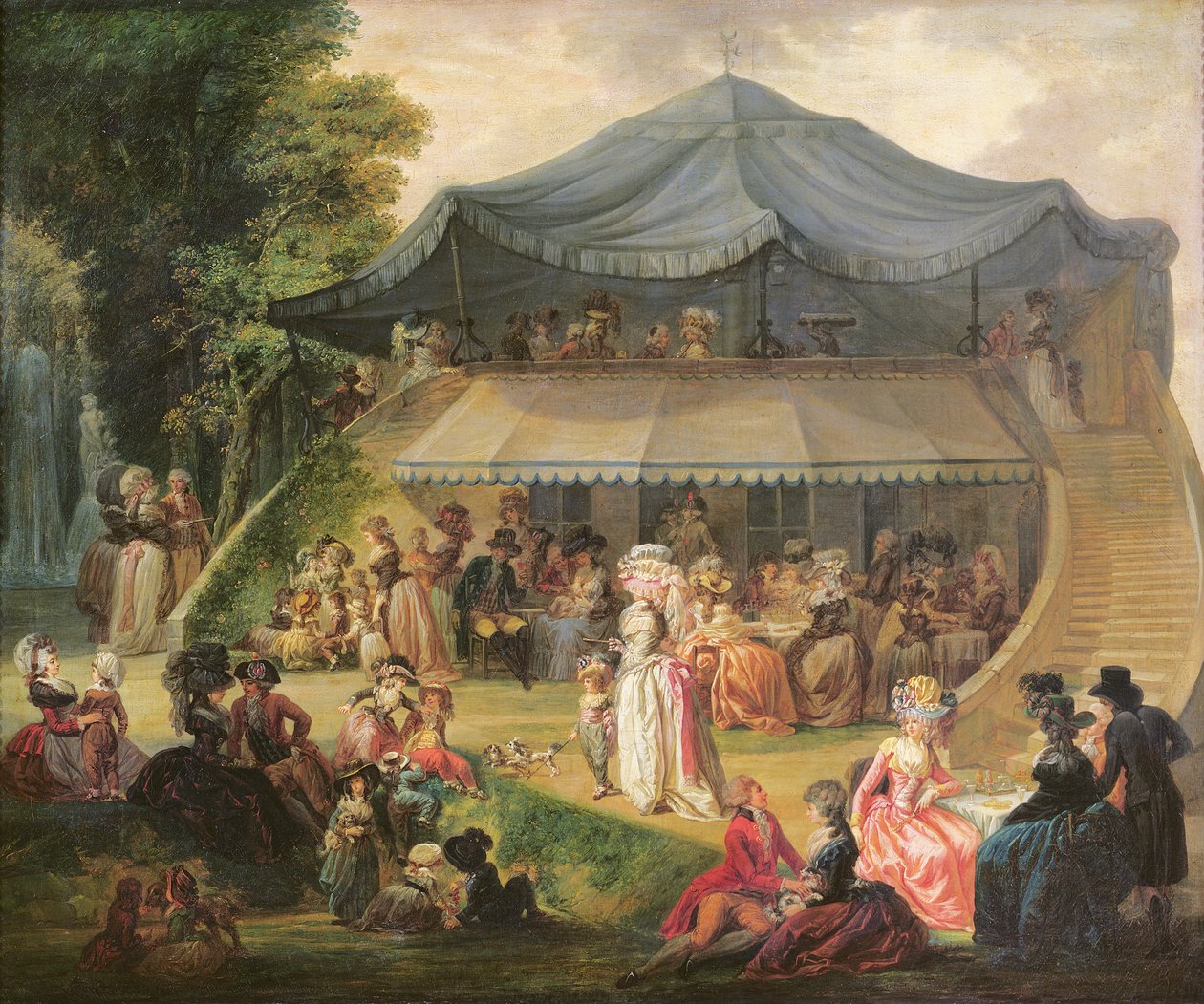 リール近郊のコリゼーでの祝祭、1791年 作： フランソワ・ルイ・ジョセフ・ワトー