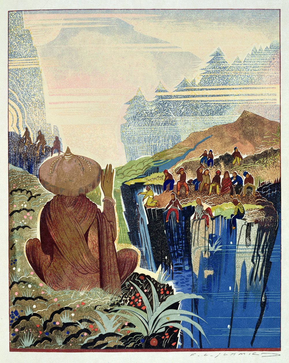 Rudyard Kiplingによる「Kim」のイラスト、1930年発行 作： フランソワ・ルイス・スミス