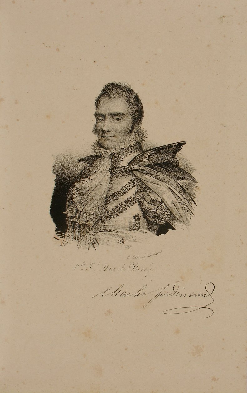 フランスのシャルル・フェルディナンド、ベリー公（1778-1820）1814 作： フランソワ・セラフィン・デルペック