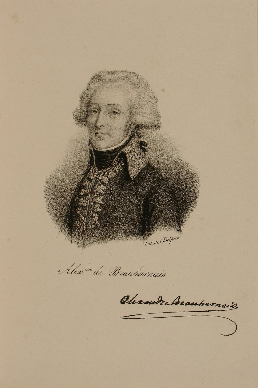 アレクサンドル・フランソワ・マリー・ド・ボーアルネ子爵の肖像（1760-94） 作： フランソワ・セラフィン・デルペック