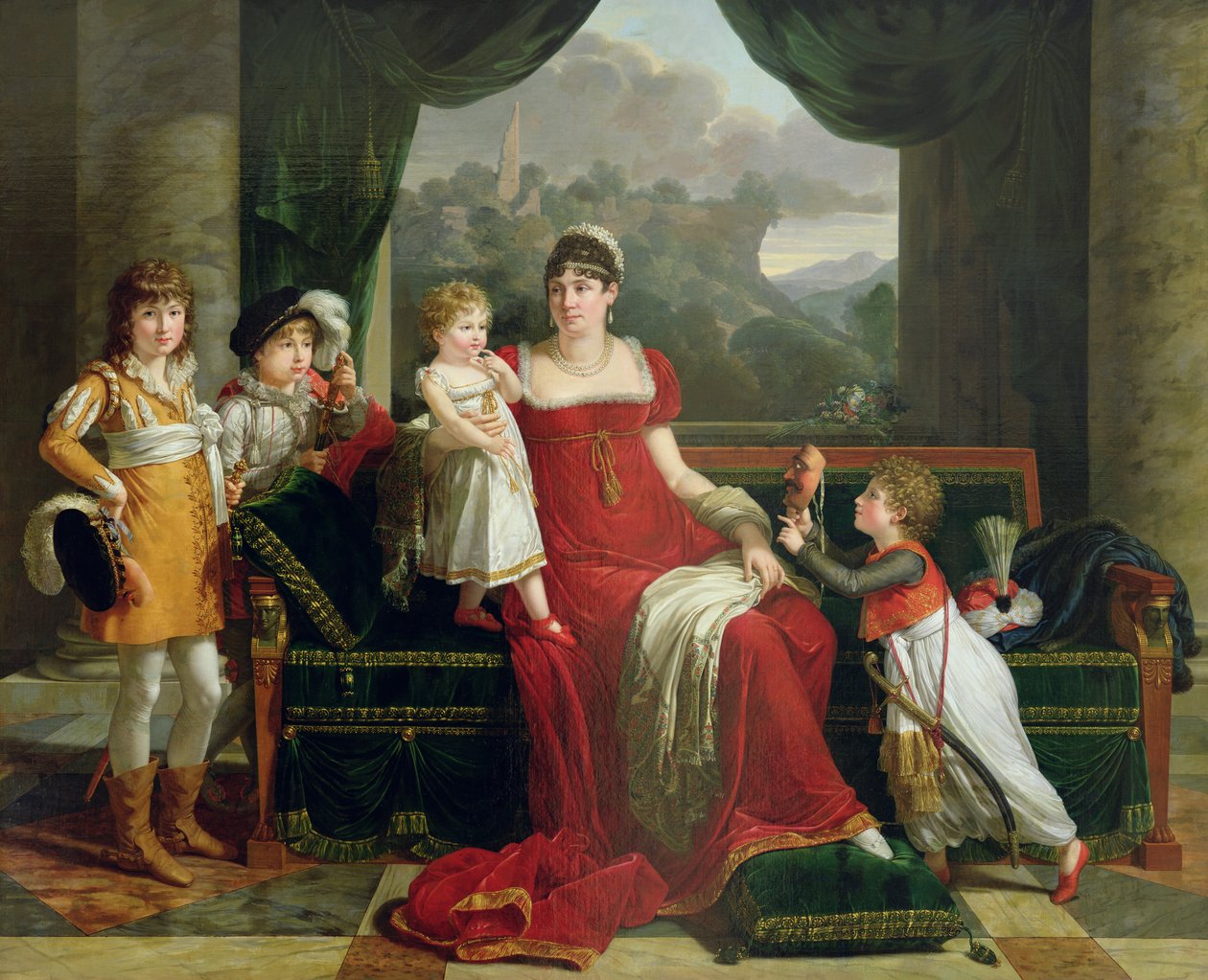 フェルトレ公爵夫人とその子供たち（1810年） 作： フランソワ・ザビエル・ファーブル