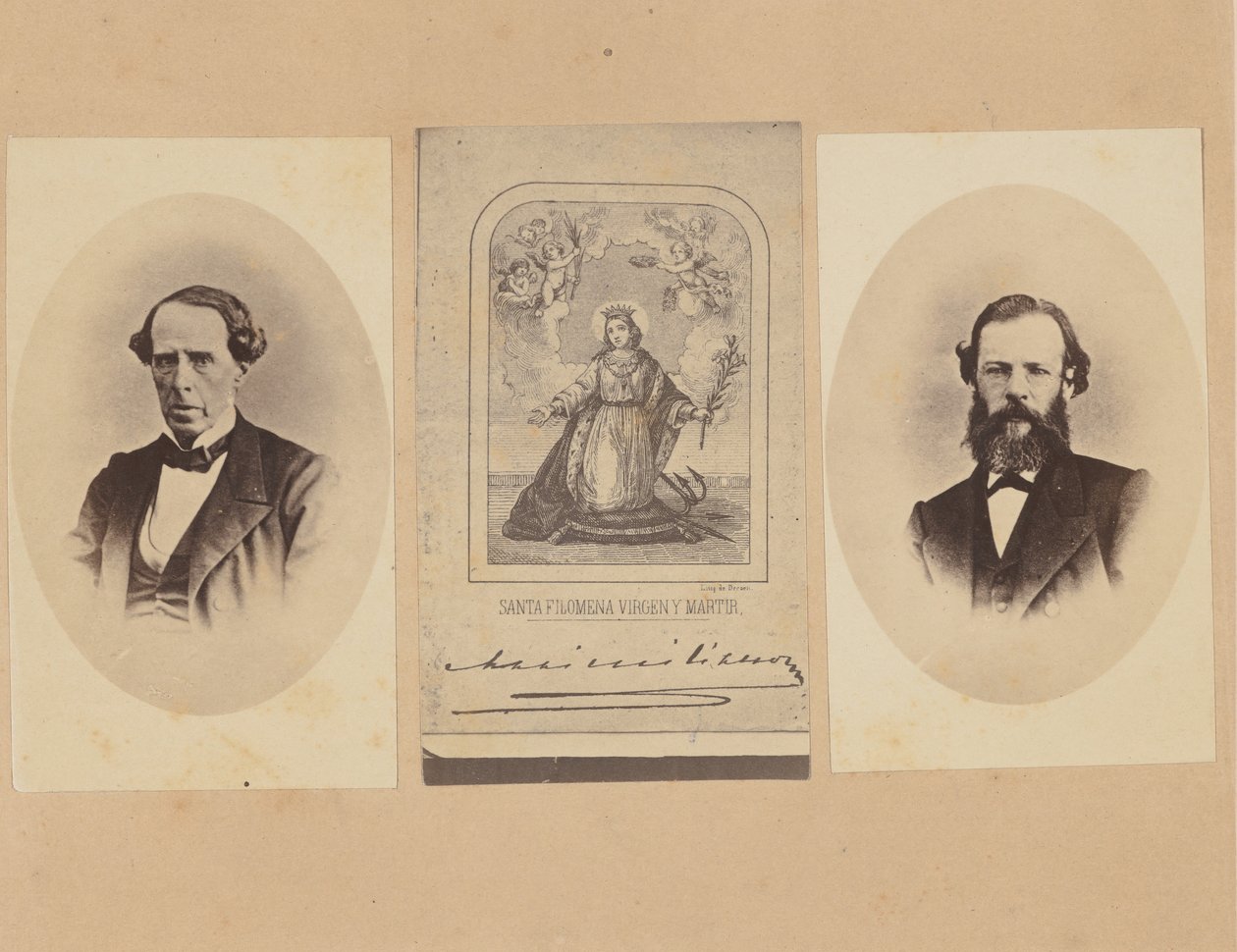 [バロン フォン マグヌス、メキシコ皇帝マクシミリアンのサイン、ボッシュ博士]、1867 年。 作： フランソワ・オーベール