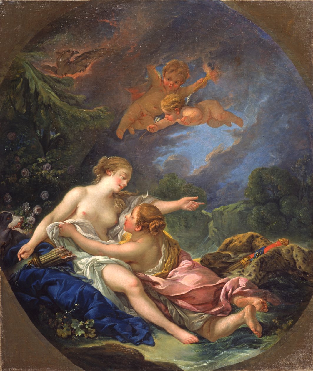 木星とカリスト、1766年頃（キャンバスに油彩） 作： フランソワ・ブーシェ