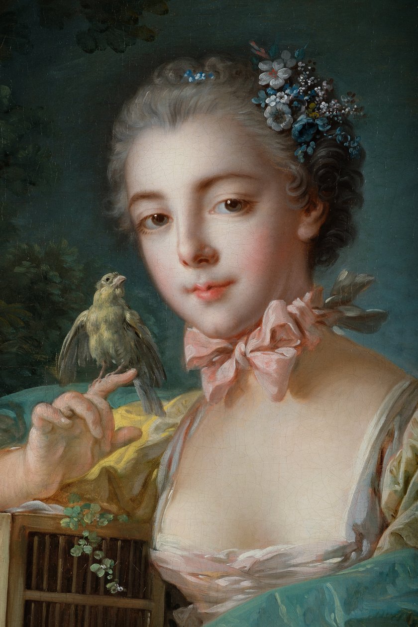 Vermutliches Porträt von Marie-Emilie Baudouin, Tochter des Malers 作： フランソワ・ブーシェ