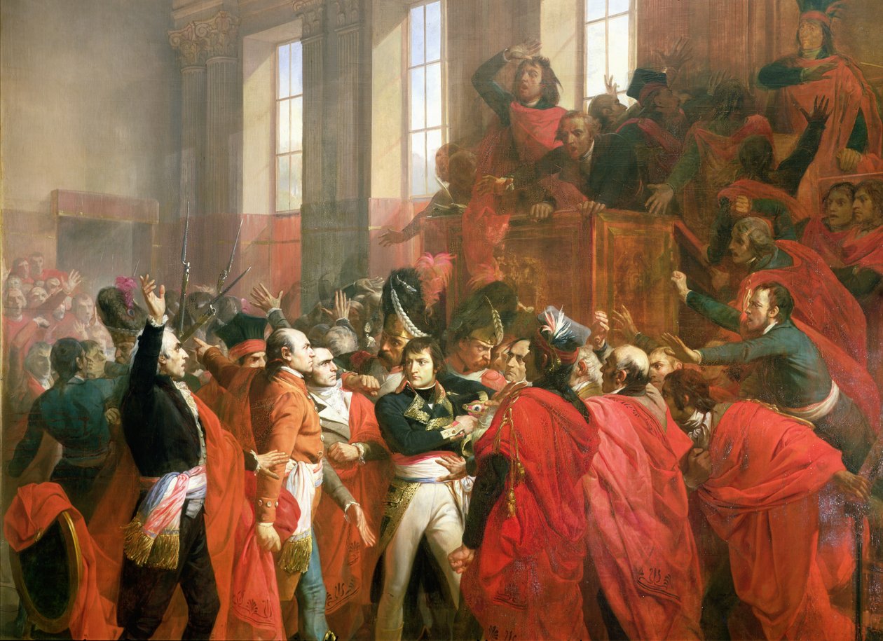 1840年1799年11月10日、セントクラウドでのボナパルトと500評議会（50509の詳細） 作： フランソワ・ブシュ