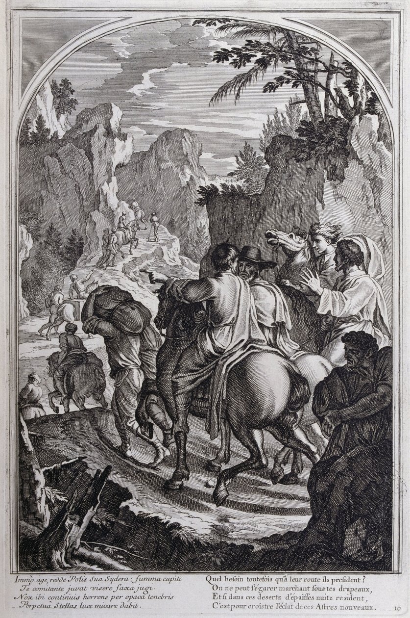 1660年、パリで制作された「シャルトル騎士団の創設者、聖ブルーノの生涯」からの挿絵。Eustache Le Sueurの絵画とFran Sois Chauveauのエングレービングによる ©UIG/Leemage 作： フランソワ・ショーボー