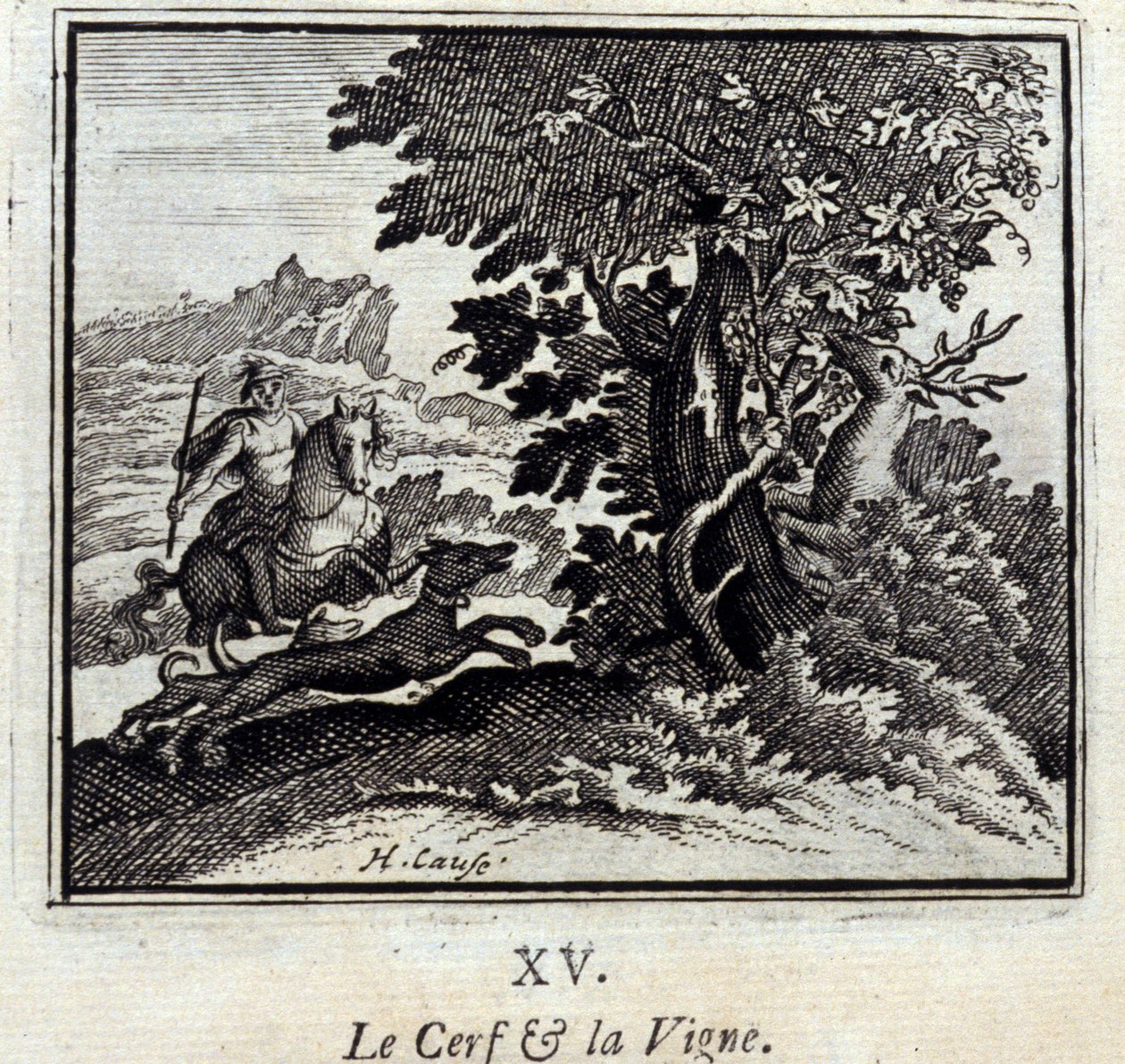 ジャン・ド・ラ・フォンテーヌ（1621-95）の寓話集。フランソワ・ショーボー（1613-1676）によるイラスト。1728年の版。 作： フランソワ・ショーボー