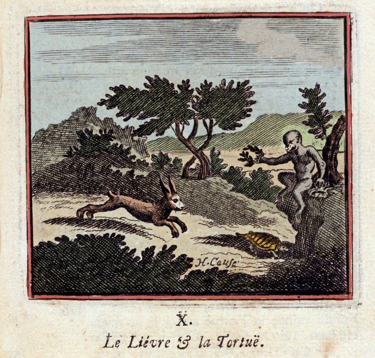 ジャン・ド・ラ・フォンテーヌ（1621-1695）の寓話、フランソワ・ショーボー（1613-1676）の挿絵、1728年版。 作： フランソワ・ショーボー