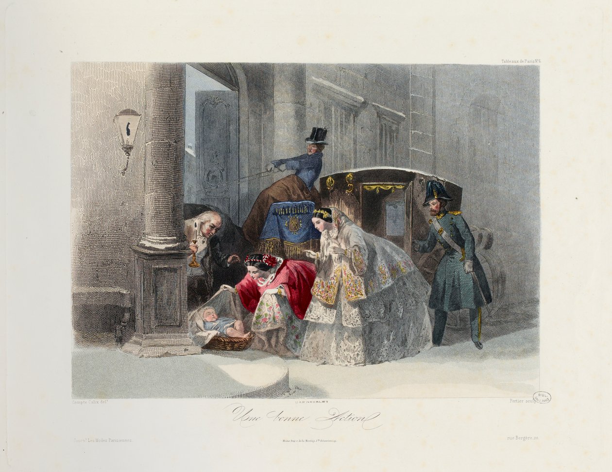 Les Modes Parisiennes、c.1860の善行 作： コンテ・カリックス後のフランソワ・クラウディウス