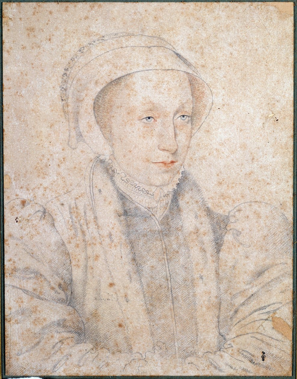 フランスとスコットランドの女王マリー・スチュアート・エイジ（1542-1587）の肖像 フランソワ・クルエ（1515-1572）作の「三国志」を描いたもの 16世紀シャンティイ、コンデ美術館 作： フランソワ・クルーエ