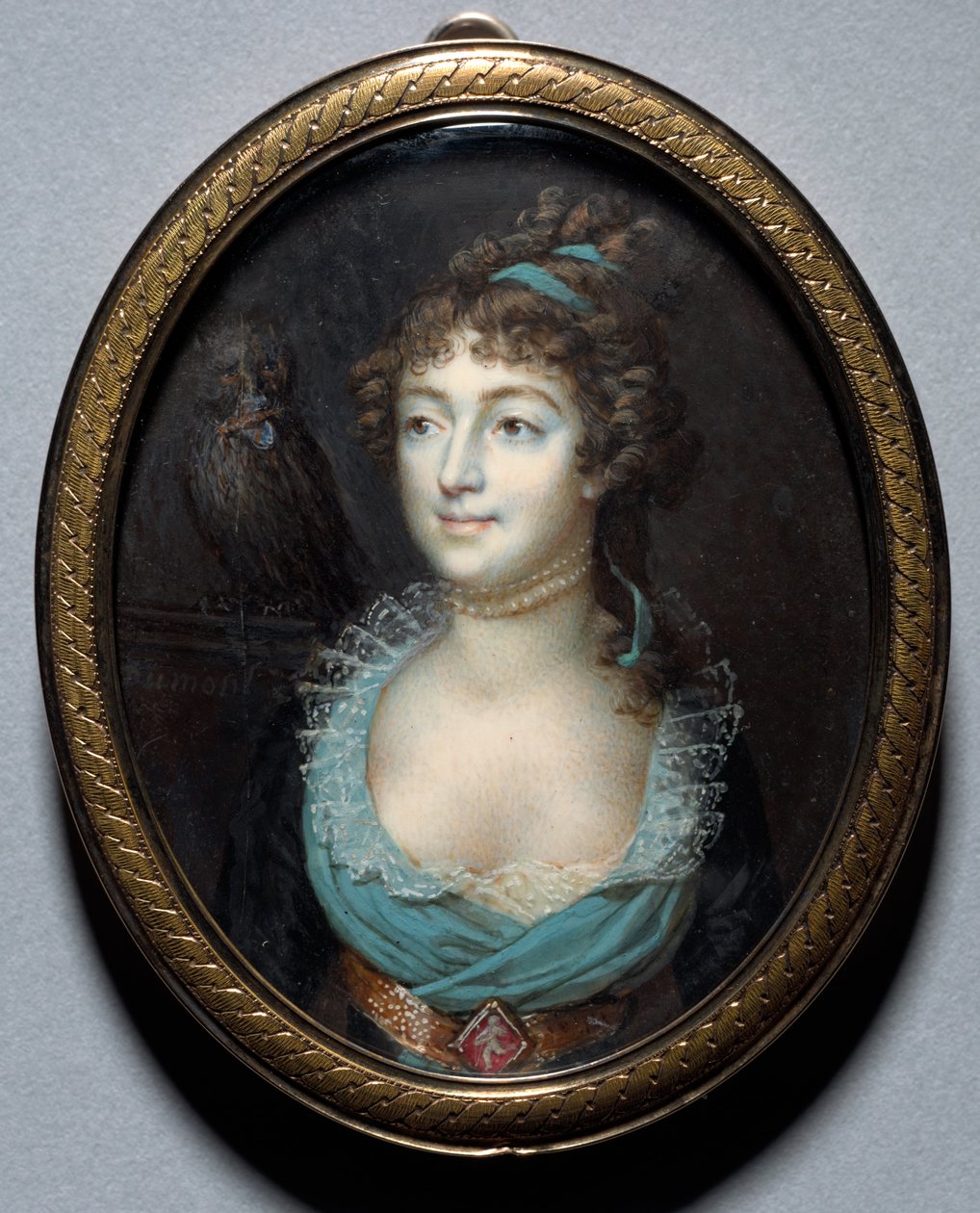 マドモアゼルマリーアンアデレードルノルマンの肖像c。 1793年。 作： フランソワ・デュモン