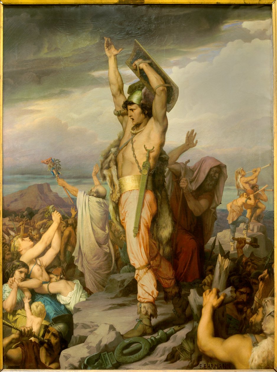 Darstellung von Vercingetorix, gallischer Anführer von Francois Emile Ehrmann