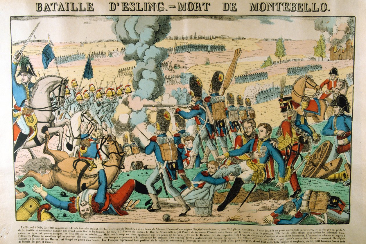エスリングの戦い-モンテベロの死、1809年5月21日、c1835 作： フランソワ・ゲオルギン