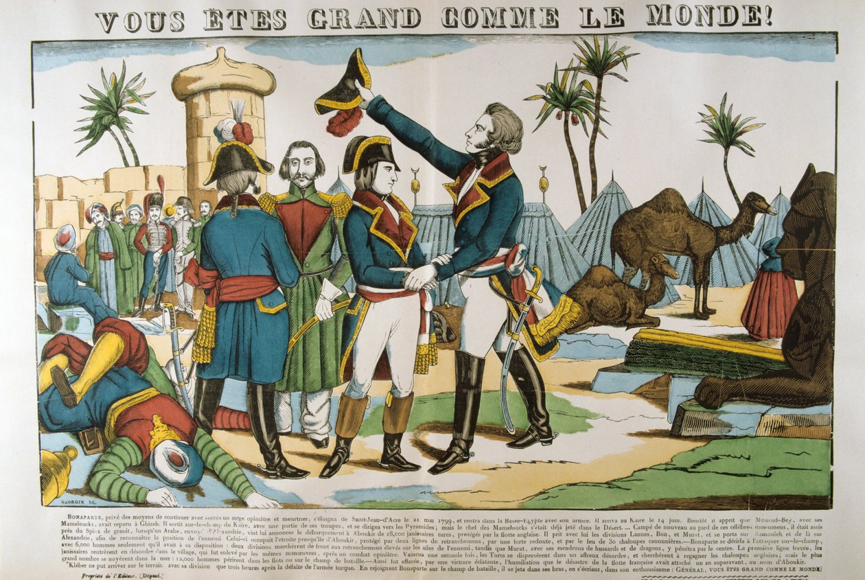 ナポレオンとクレベール将軍、エジプトへの遠征、1798年、c1835 作： フランソワ・ゲオルギン