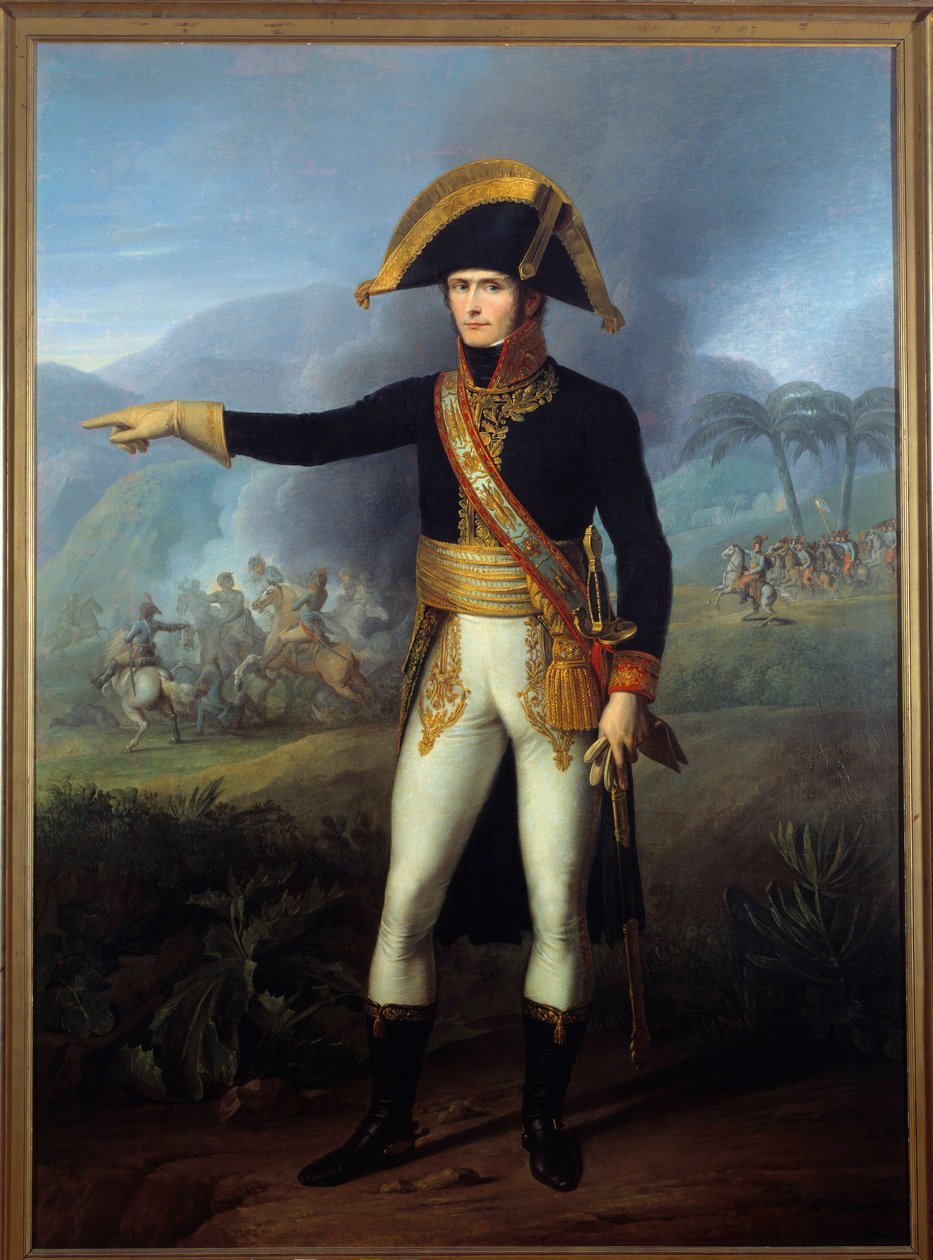 シャルル・ルクレール将軍（1772-1802）の足元の肖像 フランソワ・ジョセフ・キンソン（1771-1839）の絵画 19世紀 マルメゾン、シャトー美術館蔵 作： フランソワ・ジョセフ・キンソン