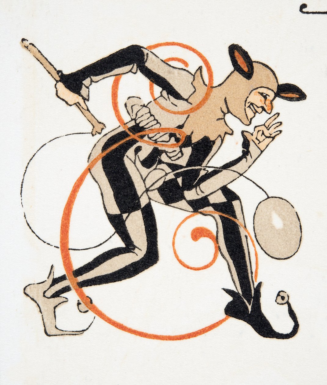 コメディキャラクターからの手紙E、パブ。 1922（ステンシルを印刷） 作： フランソワ・ルイス・スミス