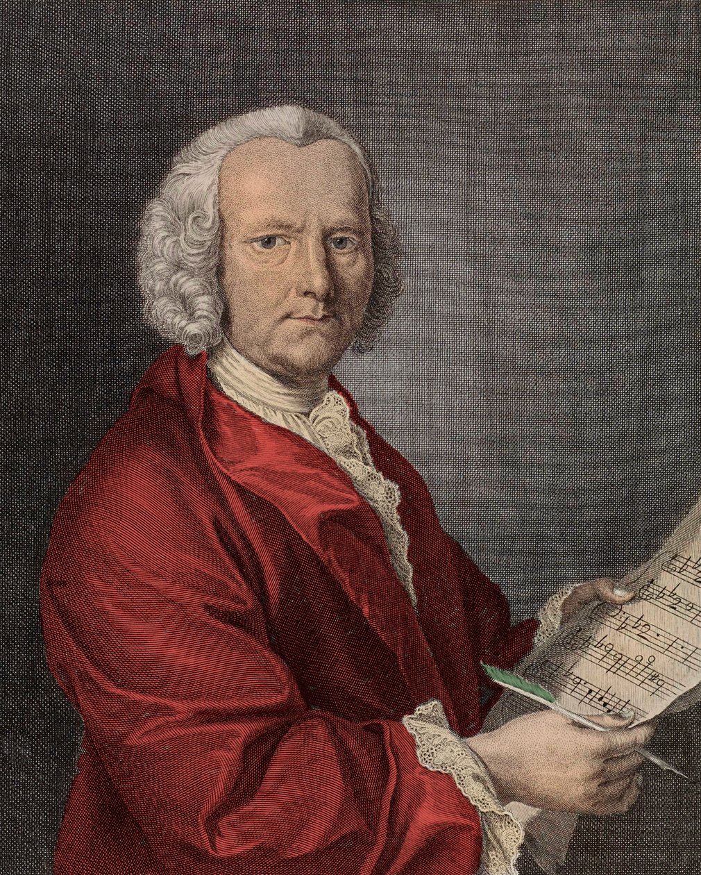 フェッシュ（1687-1761）によるウィレムの肖像 フランソワ・ラ・カーヴの版画 作： フランソワモレロンラケーブ