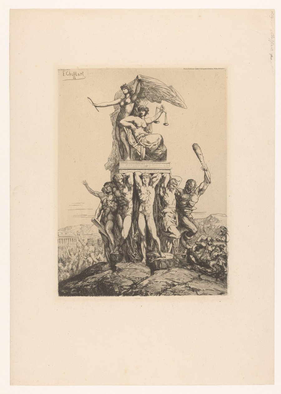 Justitia and the Truth の寓意表現 Le Triomphe de la Justice et de la Verité 作： フランソワ・ニコラ・シフラール