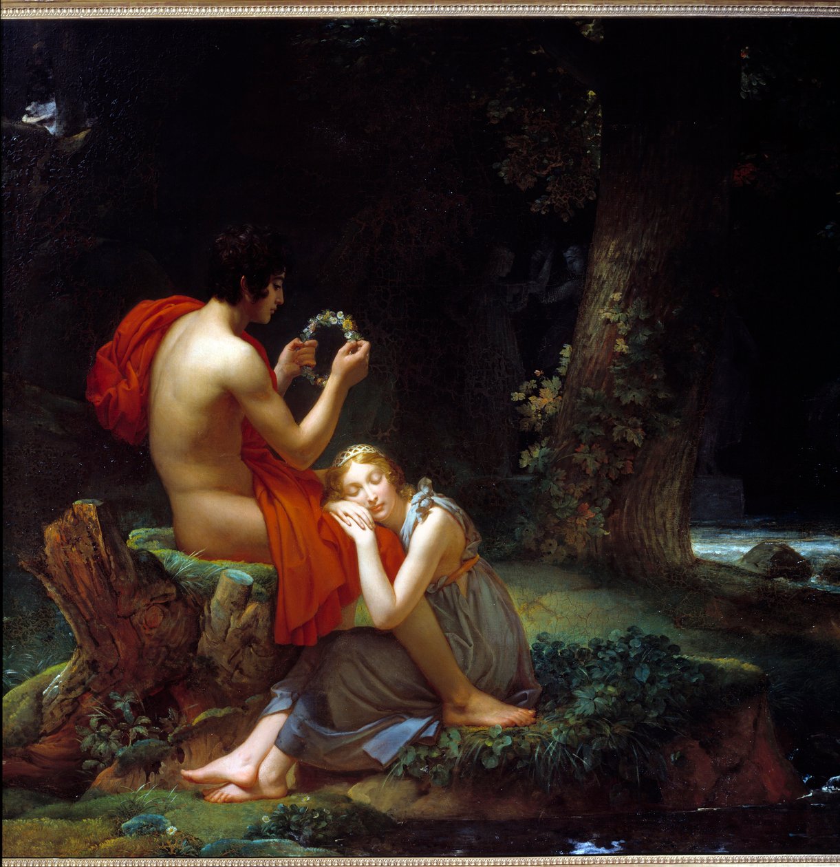 ダフニスとクロエフランソワ・ジェラール（1770-1837）の絵画 作： バロン・フランソワ・パスカルサイモン・ジェラール