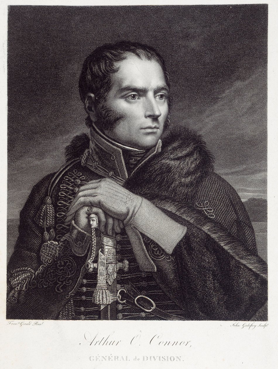 アーサー・オコナー少将（1763-1852）の肖像。フランソワ・ジェラール（1770-1837）によるエングレーヴィング 作： バロン・フランソワ・パスカルサイモン・ジェラール