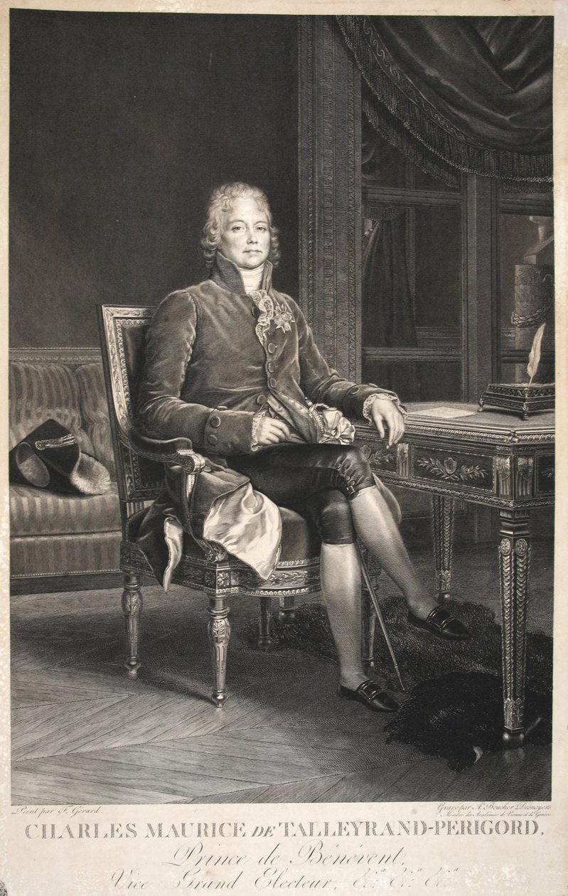 Charles Maurice de Talleyrand-Perigord、Prince of Benevent、Vice Grand Elector、パブ。 1809 作： フランソワ・パスカルサイモン・ジェラール