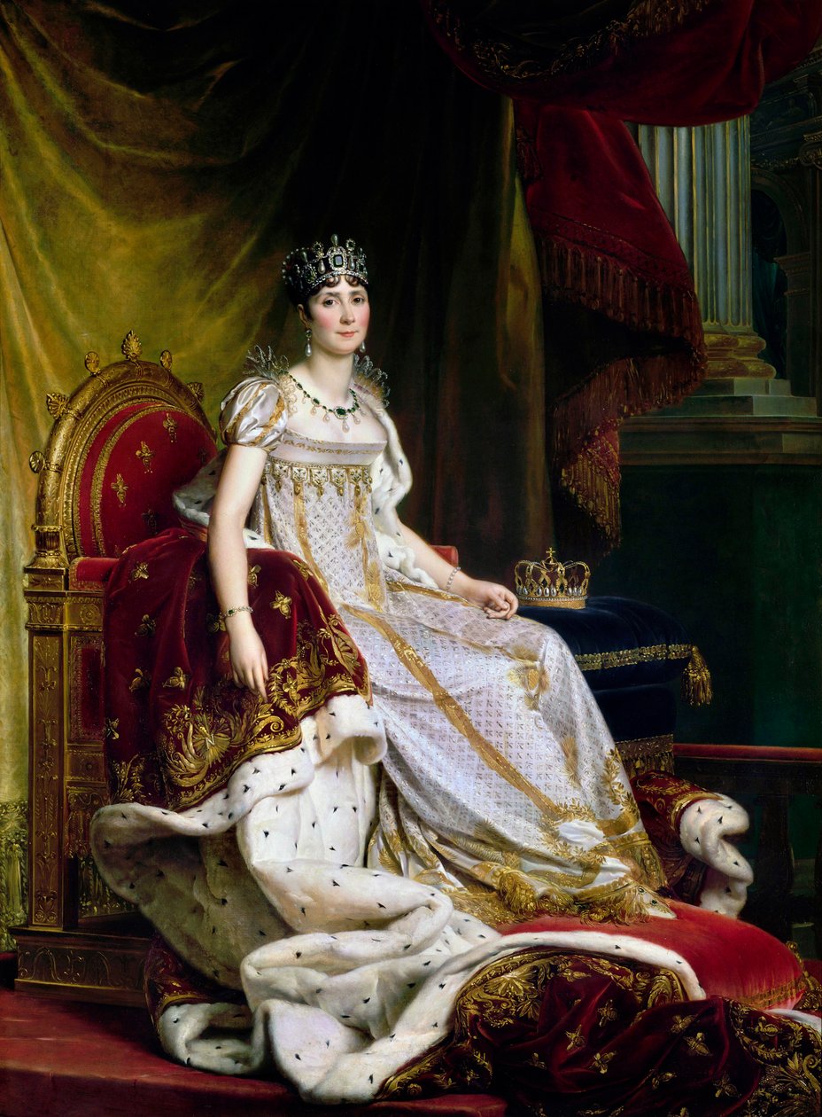 ナポレオンボナパルト1763-1814の戴冠式の衣装を身に着けた最初の妻、ジョセフィーヌドボーアルネ（1807-1808） 作： フランソワ・パスカルサイモン・ジェラール