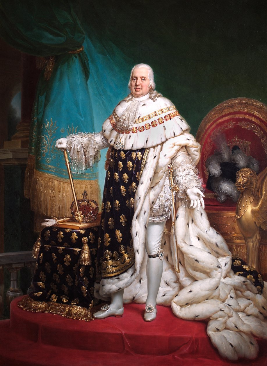 フランス国王ルイ18世の肖像、1824年 作： フランソワ・パスカルサイモン・ジェラール