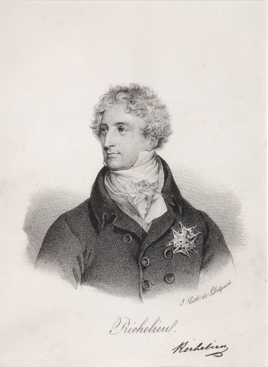1820年代、リシュリュー公、アルマンエマニュエルデュプレシスの肖像 作： フランソワ・セラフィン・デルペック