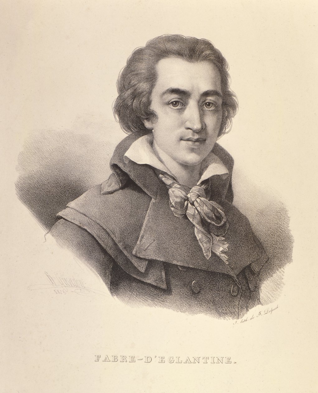 ファーブル・デグランティヌスの肖像（1750-94）、1825 作： フランソワ・セラフィン・デルペック