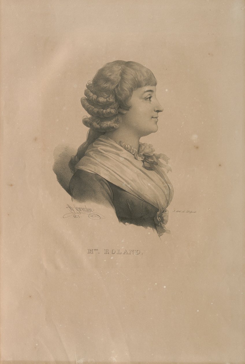 ローランド夫人の肖像 1754-1793, 1825. 作： フランソワ・セラフィン・デルペック
