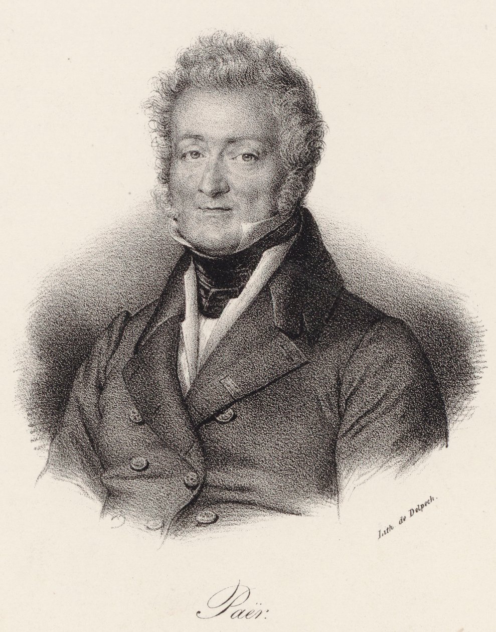 作曲家フェルディナンド・パエルの肖像 1771-1839, 1830. 作： フランソワ・セラフィン・デルペック