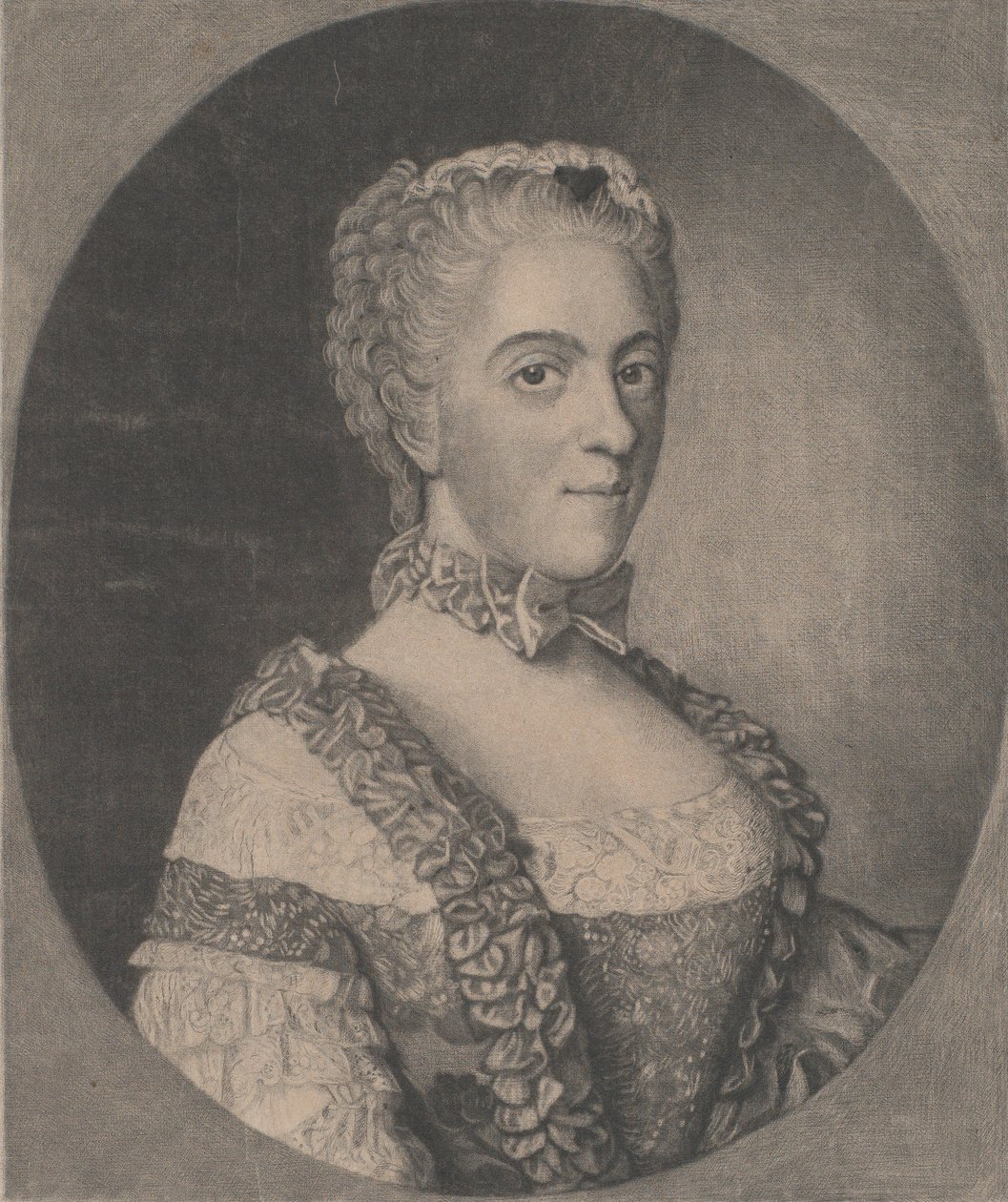 フランスの Mme. Anne-Henriette の肖像、1750 年。 作： フランソワザビエルビスプレ