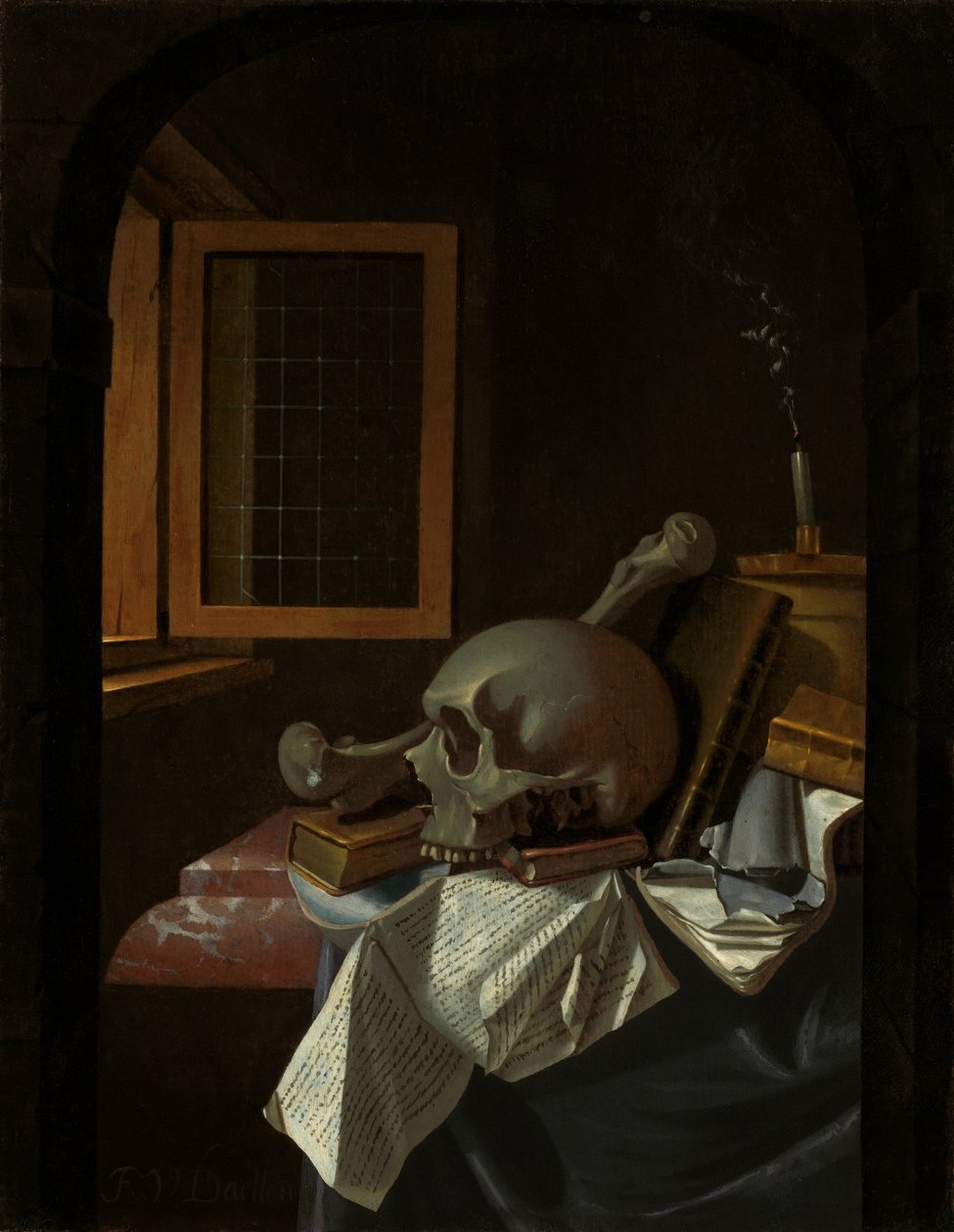 虚栄心の静物、c。 1650年 作： フランソワ・ファン・デレン