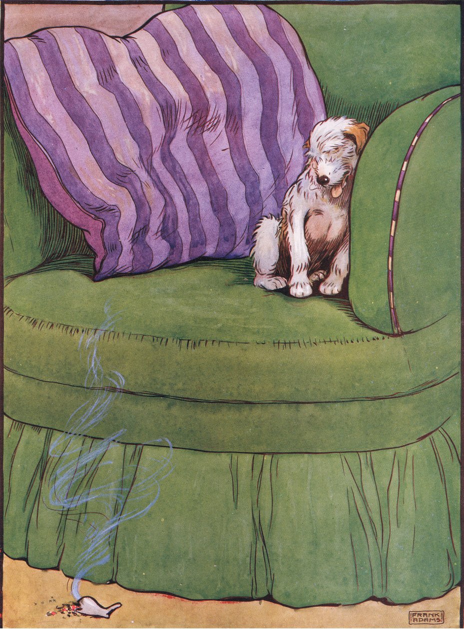 犬は椅子に座った、1930年代 作： フランク・アダムス