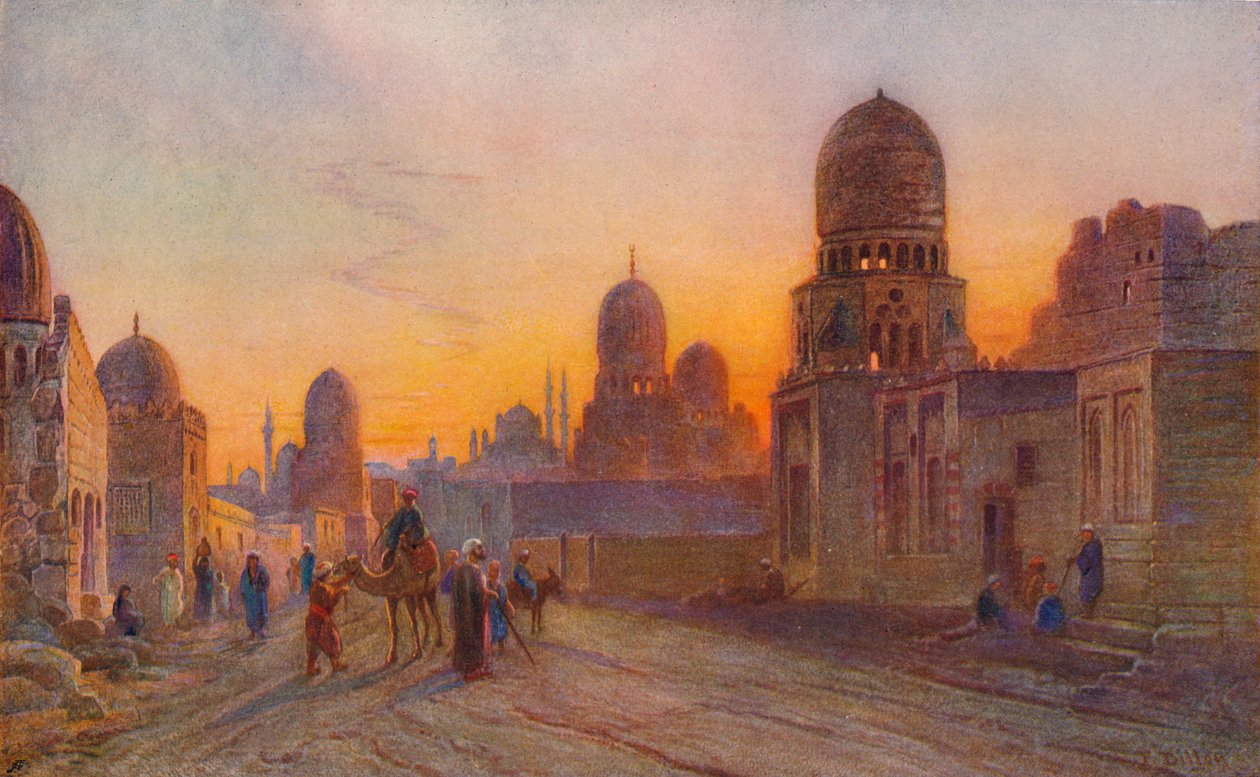 カリフの墓、カイロ、c1850-1906、1906。 作： フランク・ディロン