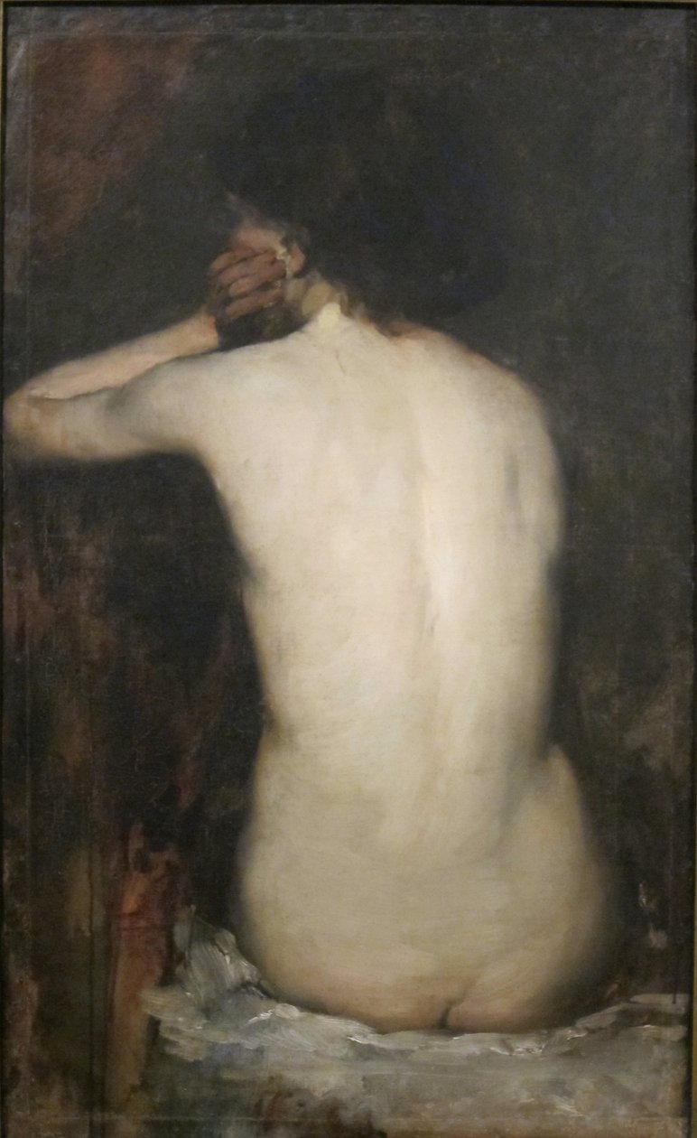 フランク・デュベネック作「Nude Back, Study」シンシナティ美術館蔵 作： フランク・デュベネック