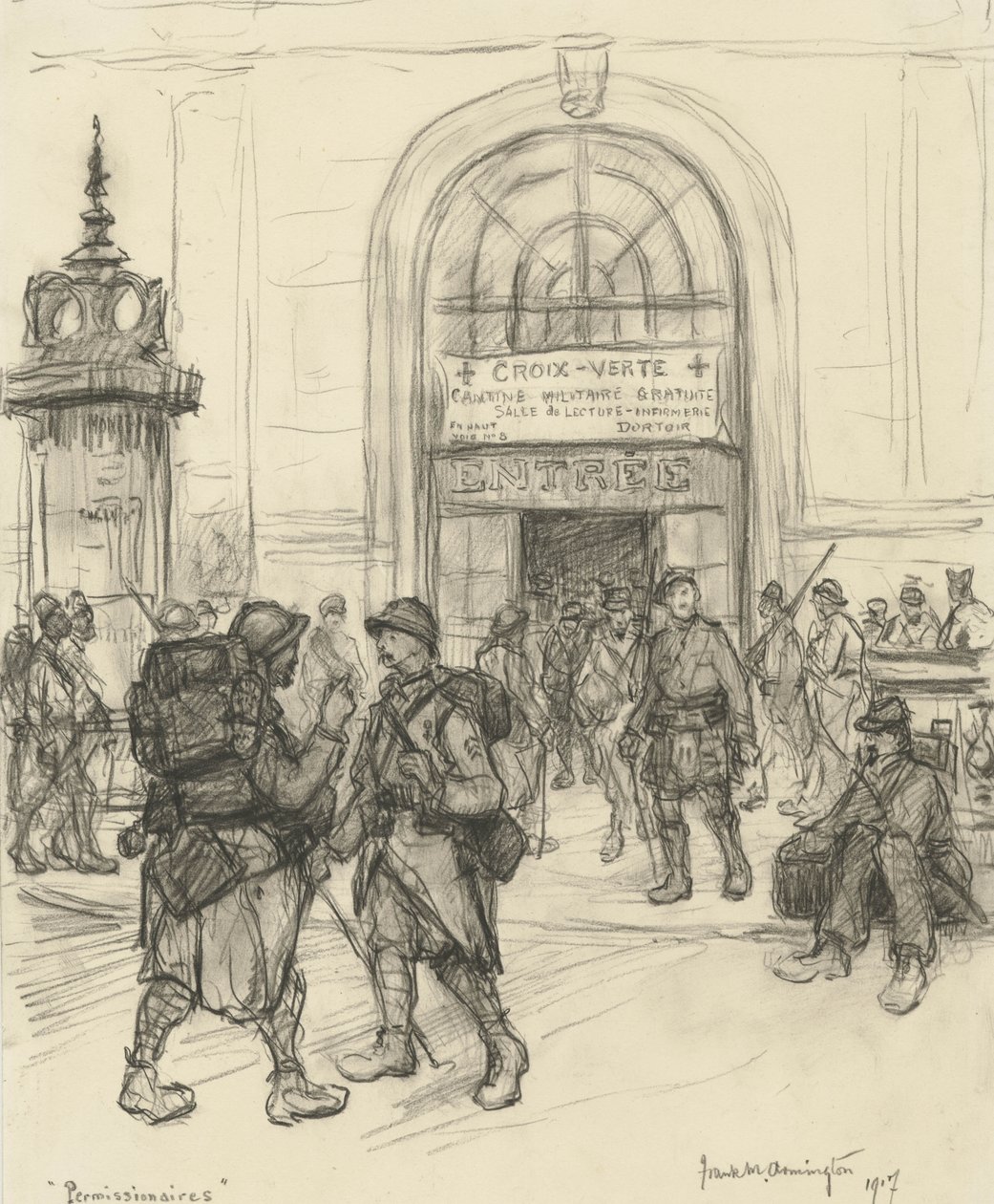 許可書、1917 作： フランク・ミルトン・アーミントン