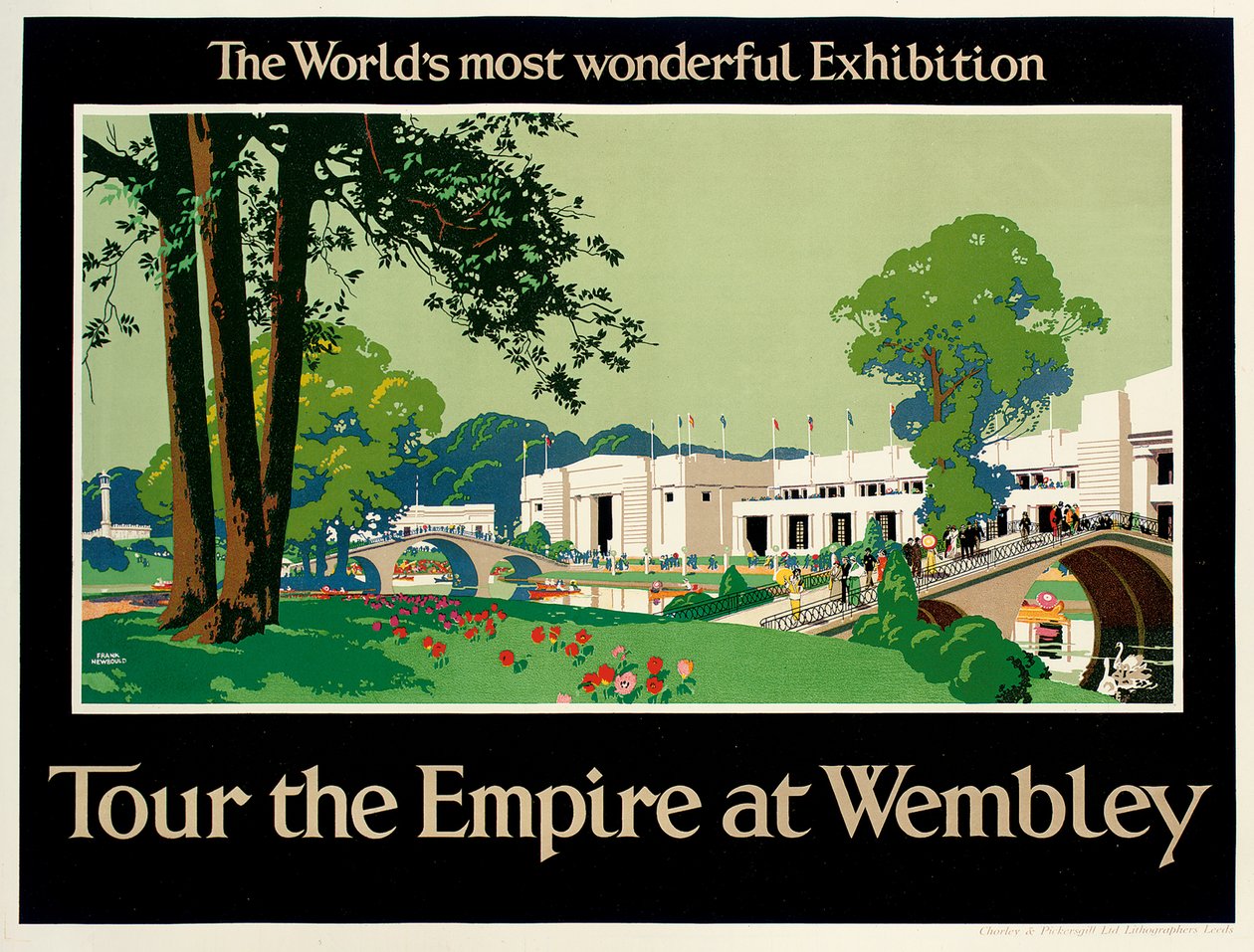 「Tour the Empire at Wembley」、大英帝国展を宣伝するポスター 作： フランク・ニューボールド