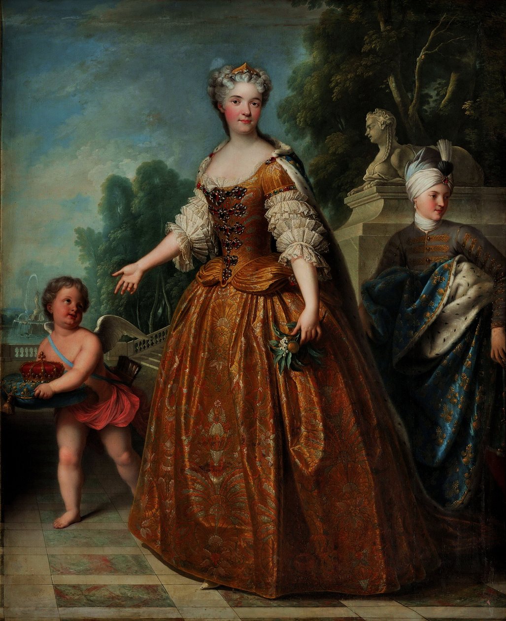 フランスの女王、マリー・レスチスカ（1703-1768）の肖像 作： フランソワ・アルバート・スティマート