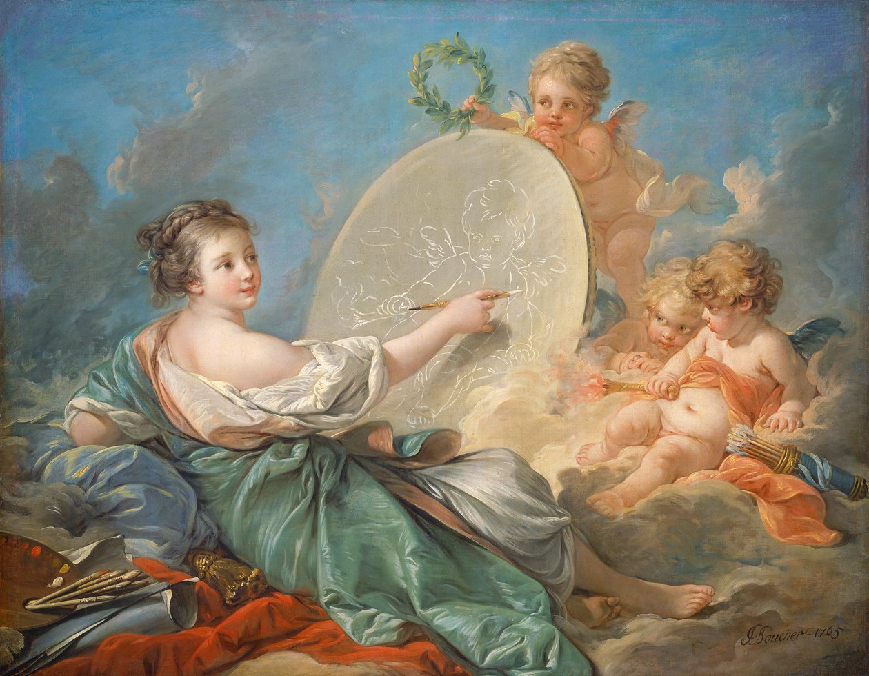絵画の寓意、1765 作： フランソワ・ブーシェ