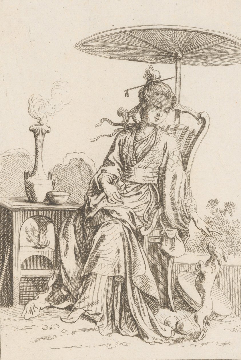中国の女性、1738-45。 作： フランソワ・ブーシェ