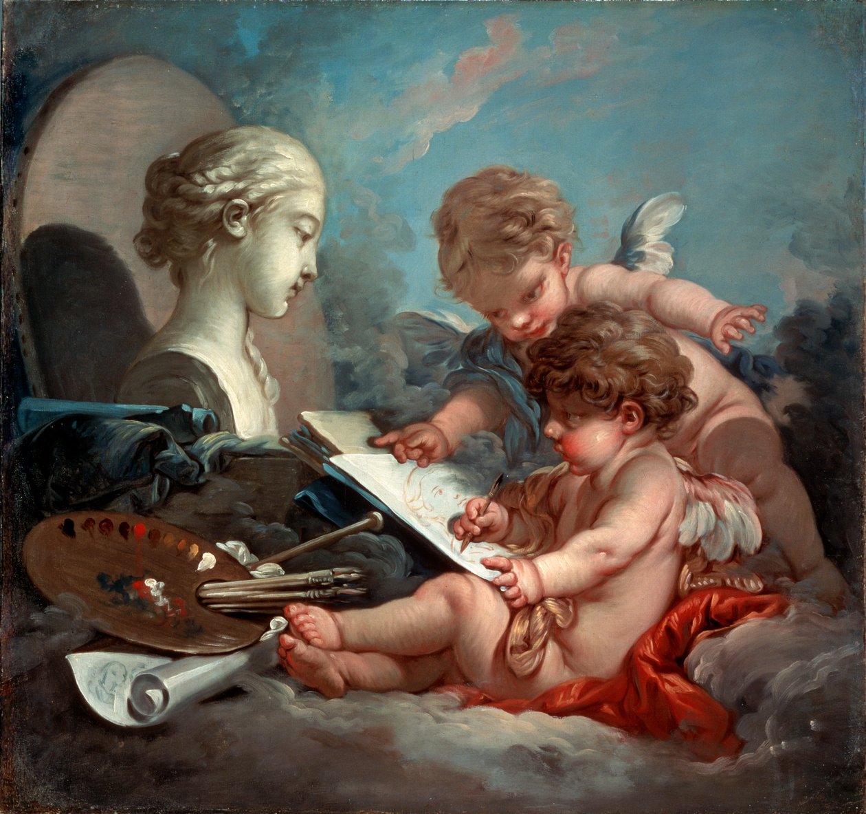 キューピッド、絵画の寓話、1760年代。 作： フランソワ・ブーシェ