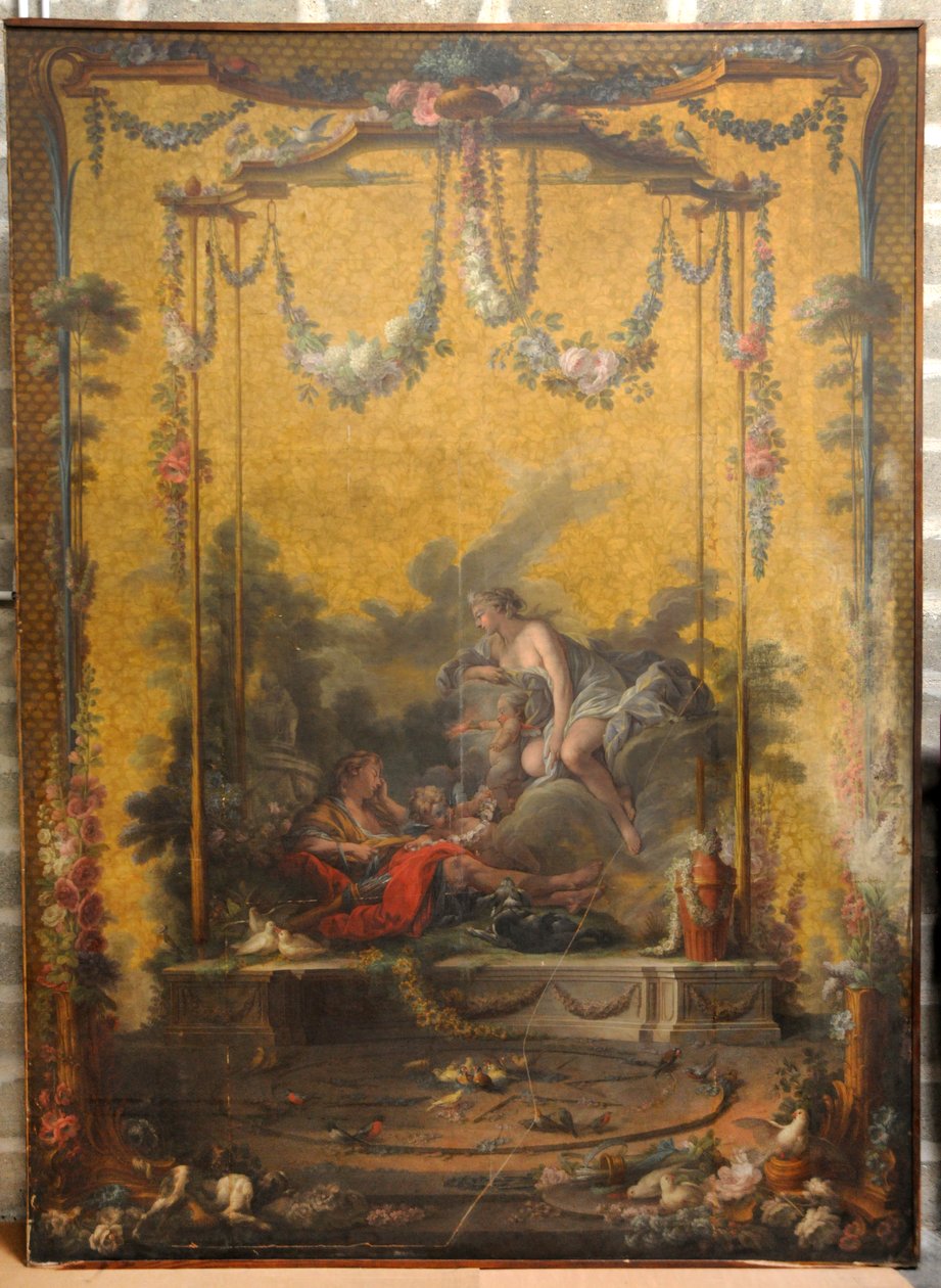 François BOUCHER, Maurice JACQUES - CARTON DE TAPISSERIE.オーロール・エ・セファール、ゴブ-21-001 作： フランソワ・ブーシェ
