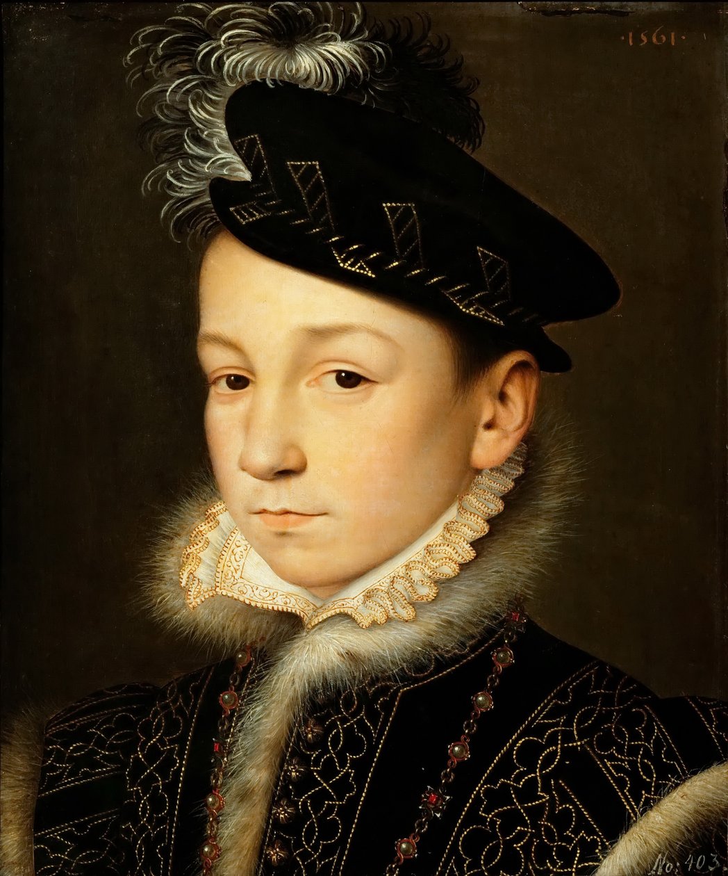 ドイツ：フランス国王シャルル9世（1550-1574）胸像 フランス国王シャルル9世 作： フランソワ・クルーエ