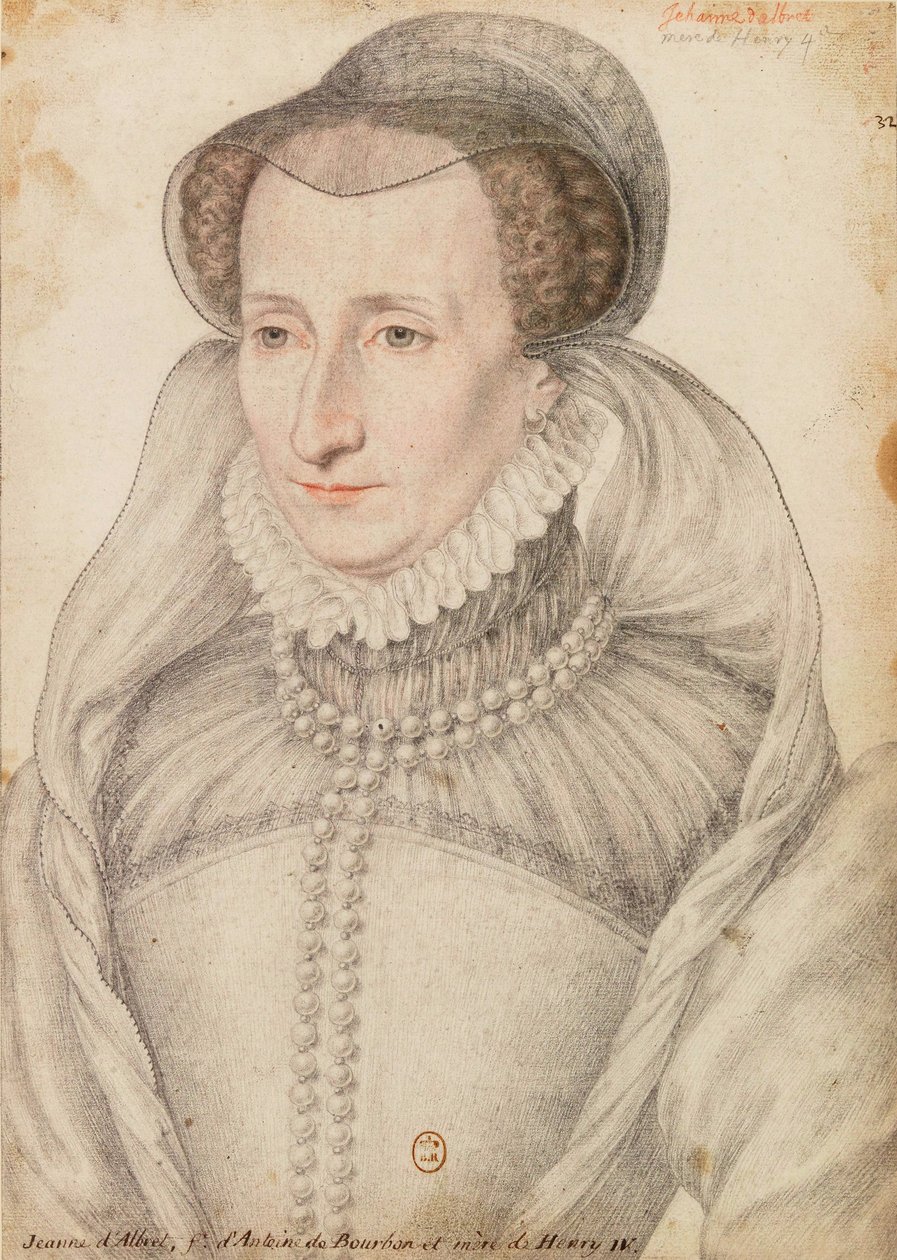 ジャンヌ・ダルブレ、ナバラの女王、1528～1572年、1560年代。 作： フランソワ・クルエ