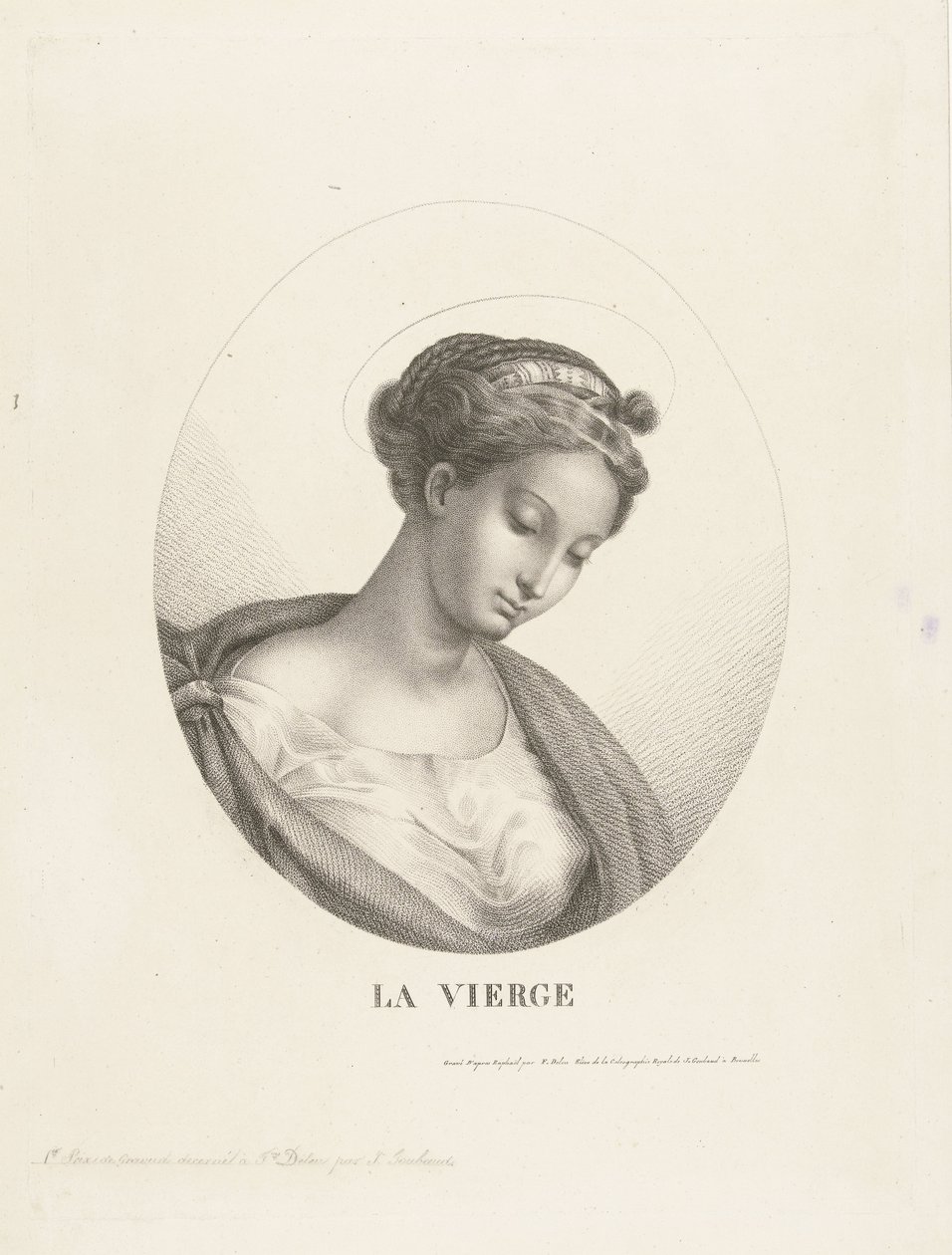 楕円形のマリアの胸像 La Vierge (オブジェクトのタイトル) 作： フランソワ・デリュー