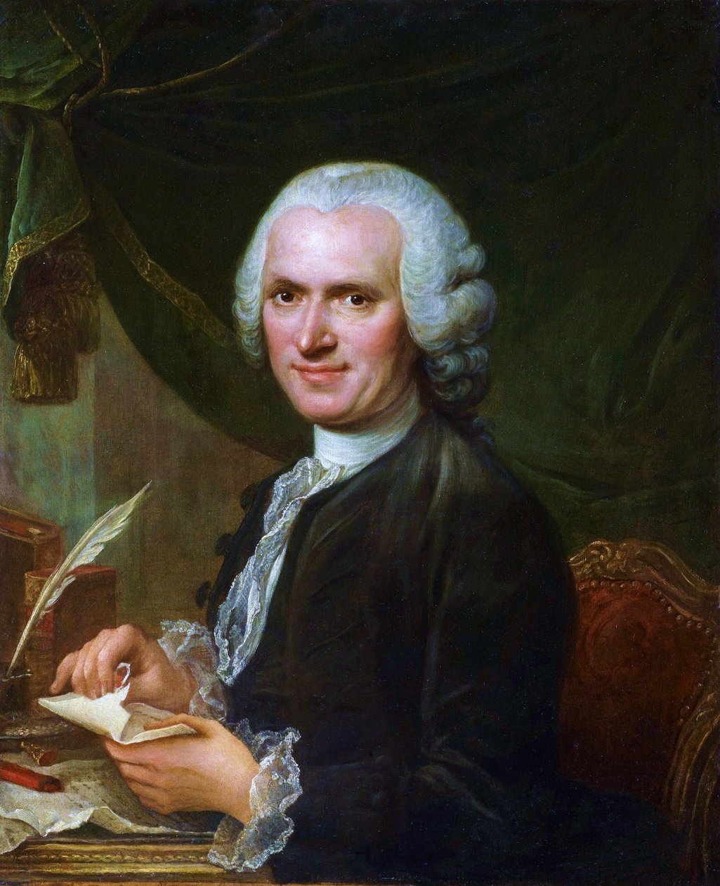 フランソワ・ゲランによるジャン＝ジャック・ルソー（1712-1778）の肖像。 作： フランソワ・ゲリン