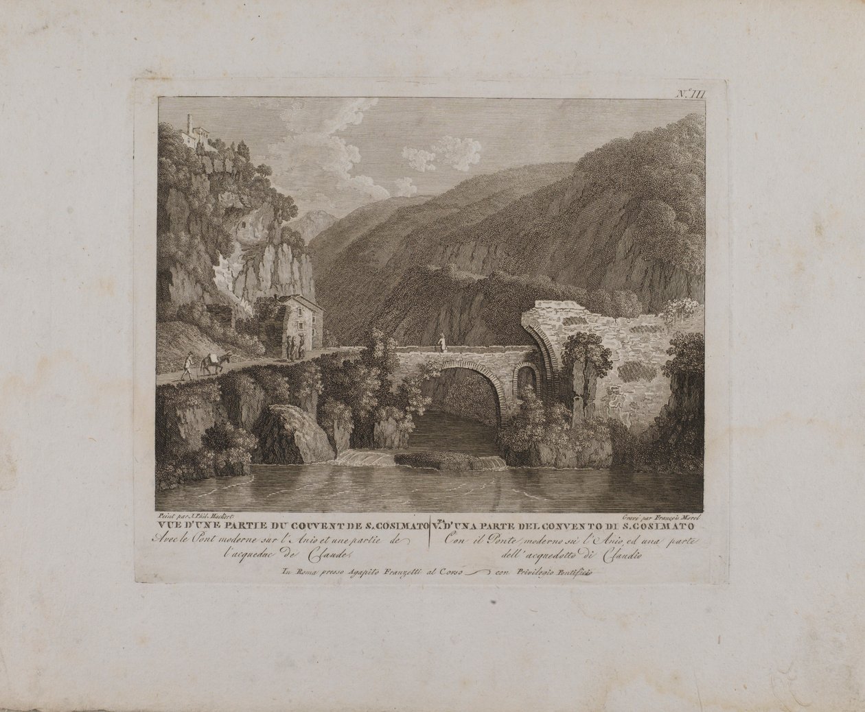 サン・コジマート修道院の一部の眺め（No.） 作： フランソワ・モーレル