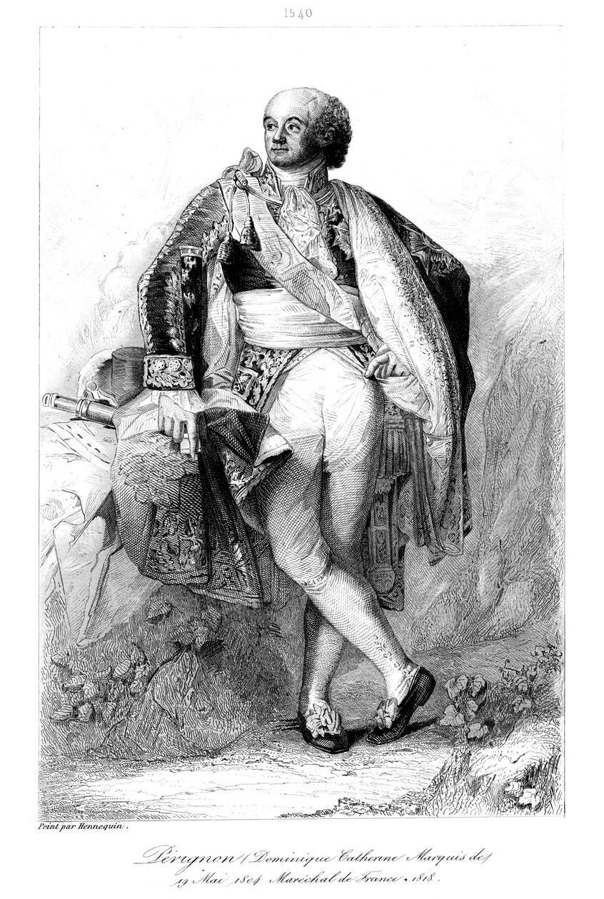 ドミニクカトリーヌペリニョン1754-1818、グレネード侯爵、フランスの元帥、1839年。 作： フランソワ・ピゴー